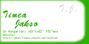 timea jakso business card